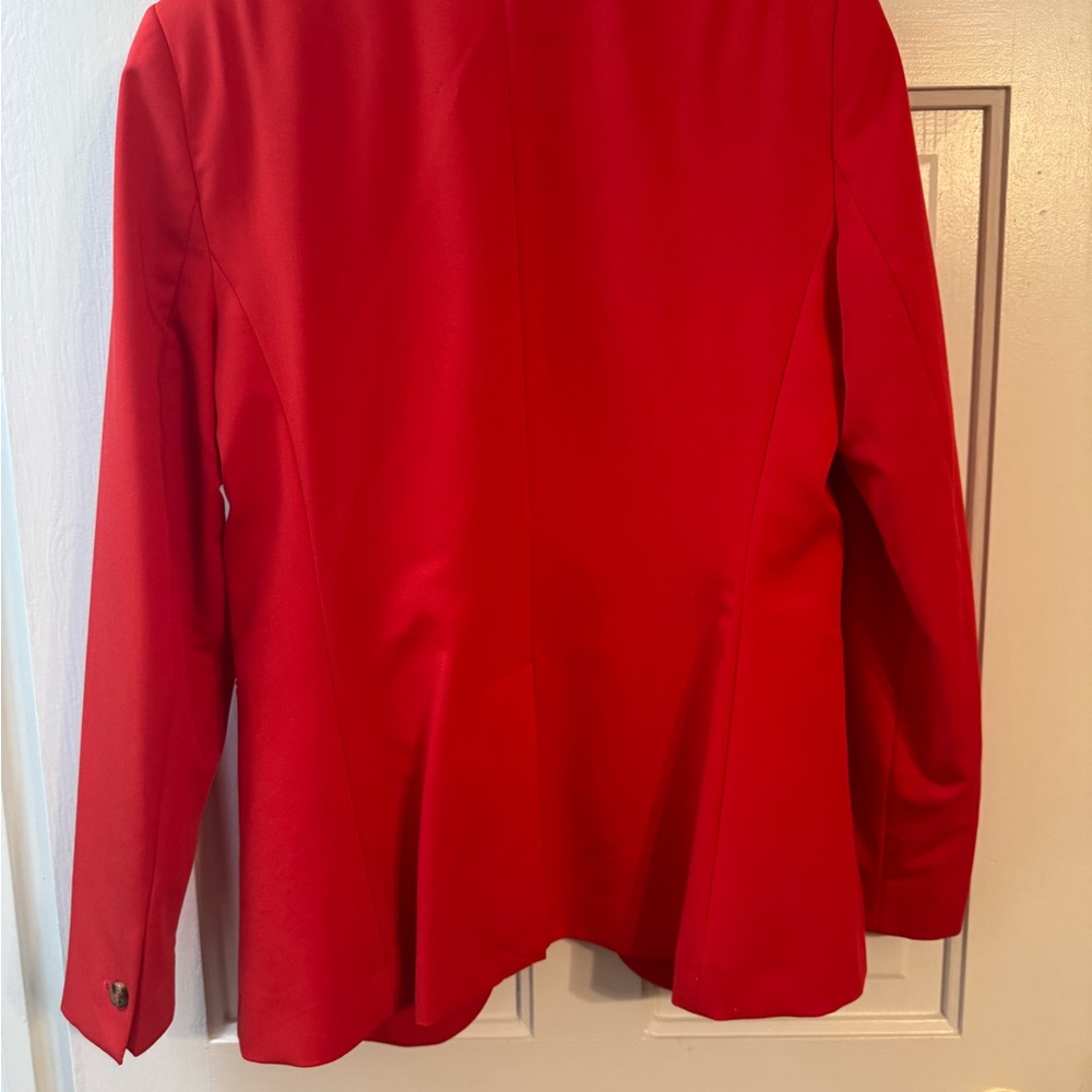Mango Red Single-Button Blazer - Picture 6 of 8